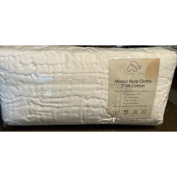 Lovely Care Other - Lovely Care 12 Muslin Cloths Pack/Babies/ Adult Care 100% Cotton New‎